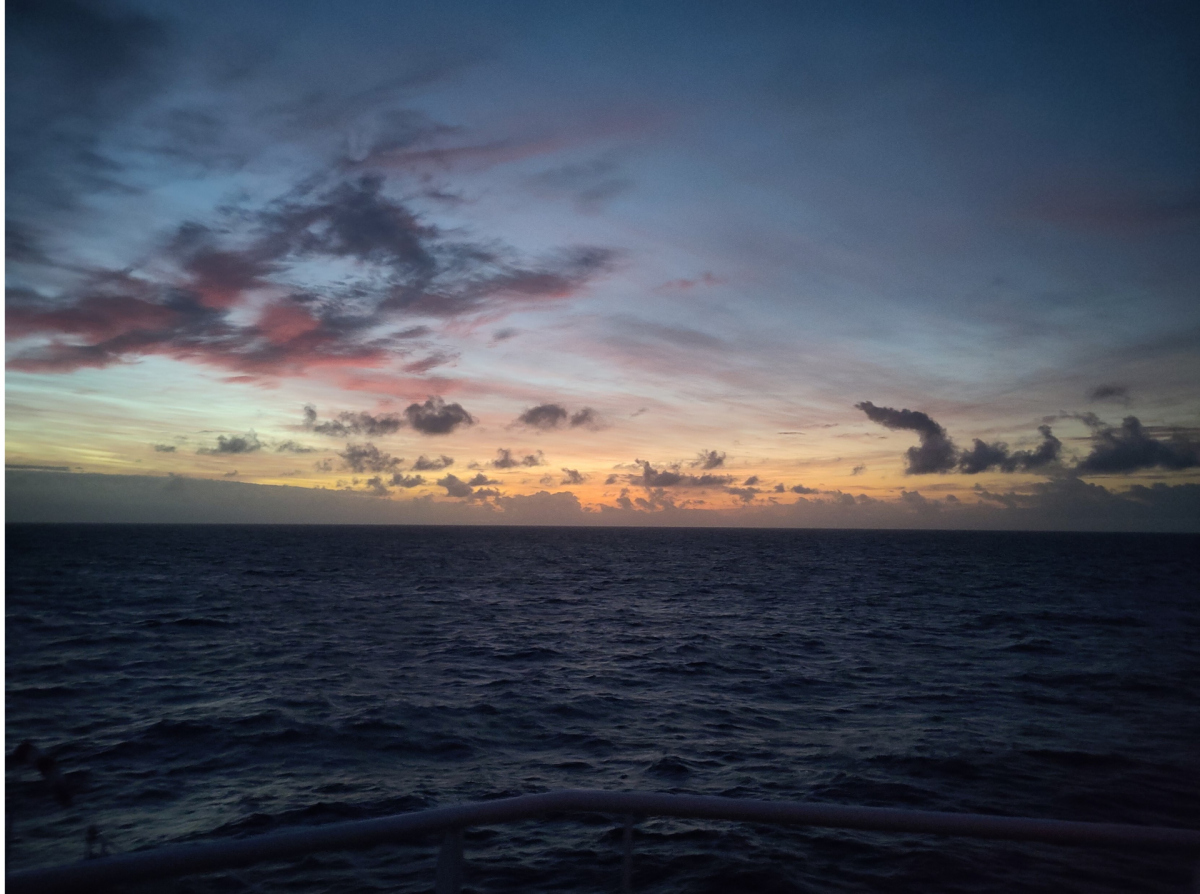 Sunset above the Pacific Ocean