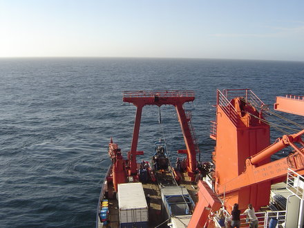 Deployment of the seafloor drilling rig - MeBo Deployment of the seafloor drilling rig - MeBo