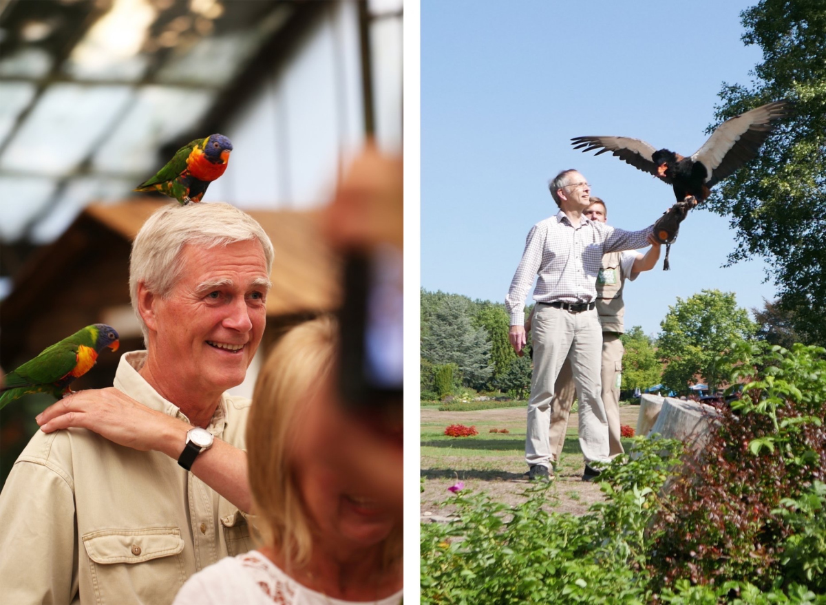 Unser Betriebsausflug führte uns in den Vogelpark Walsrode – wo unsere Gründungsdirektoren Friedrich Widdel und Bo Barker Jørgensen auf Tuchfühlung mit den Parkbewohnern gingen.