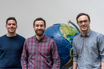 Die Preisträger 2018: Maximilian Vahlenkamp, Rafael Laso Pérez und Stefan Becker.