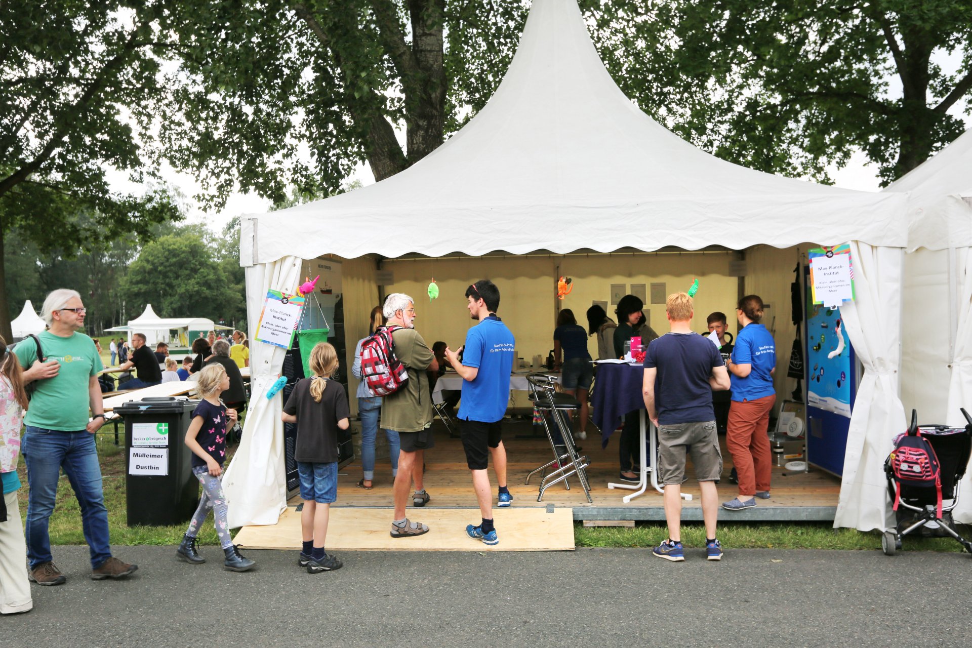 Unsere Pagode auf der Wissenschaftsmeile am Open Campus 2019. ©Max-Planck-Institut für Marine Mikrobiologie, Bremen