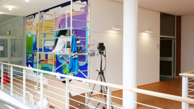 Wie das Wandbild entstanden ist. © Max-Planck-Institut für Marine Mikrobiologie, K. Matthes Wie das Wandbild entstanden ist. © Max-Planck-Institut für Marine Mikrobiologie, K. Matthes